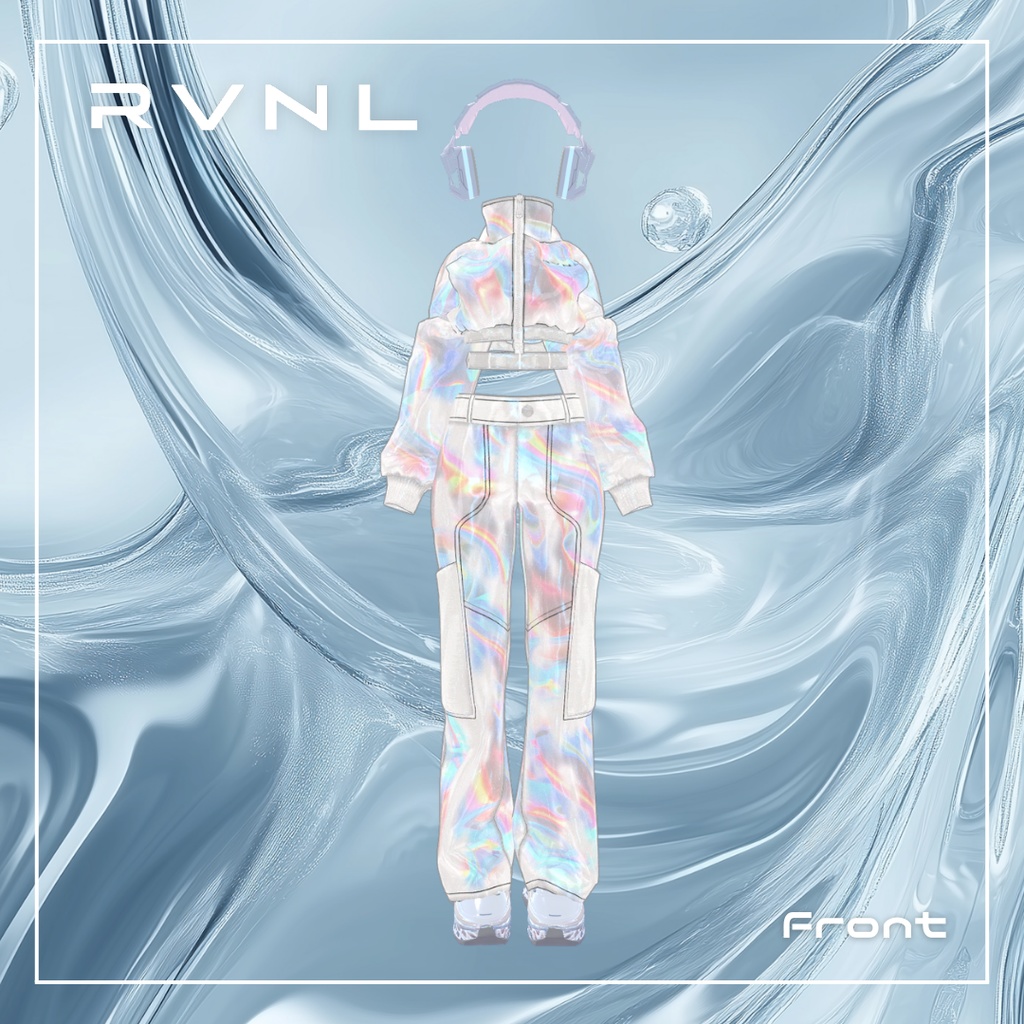 【桔梗対応】Prismatic Pulse Co-ord:セットアップ〈REVINAL〉