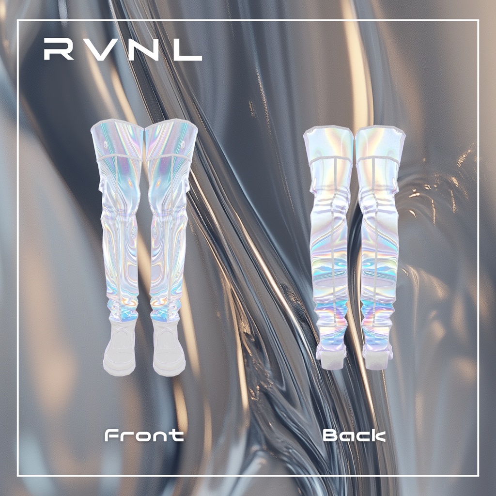 【桔梗対応】Prismatic Pulse Long Boots:ロングブーツ 単体〈REVINAL〉
