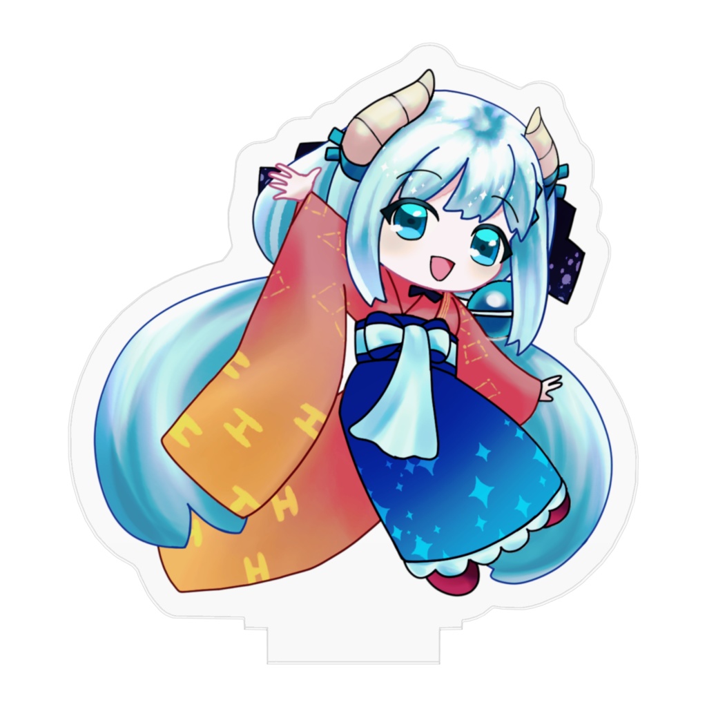 【ミニアクスタ】牡牛エルナ×カツラハルヒサ先生(挨拶ver.)