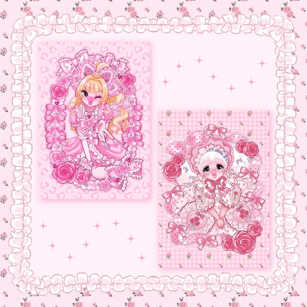 めろにゅば♡クリアきらきらポストカード