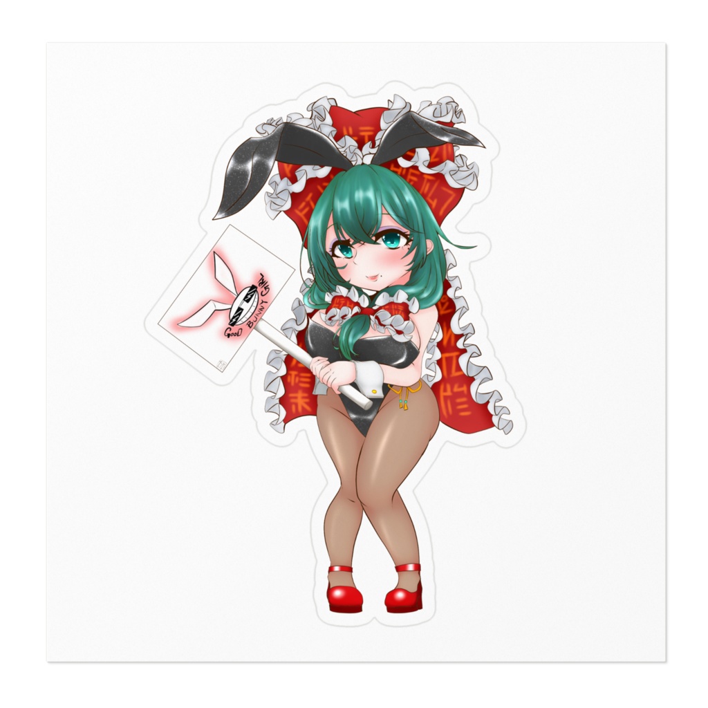 バニ雛ステッカー (ホワイト)