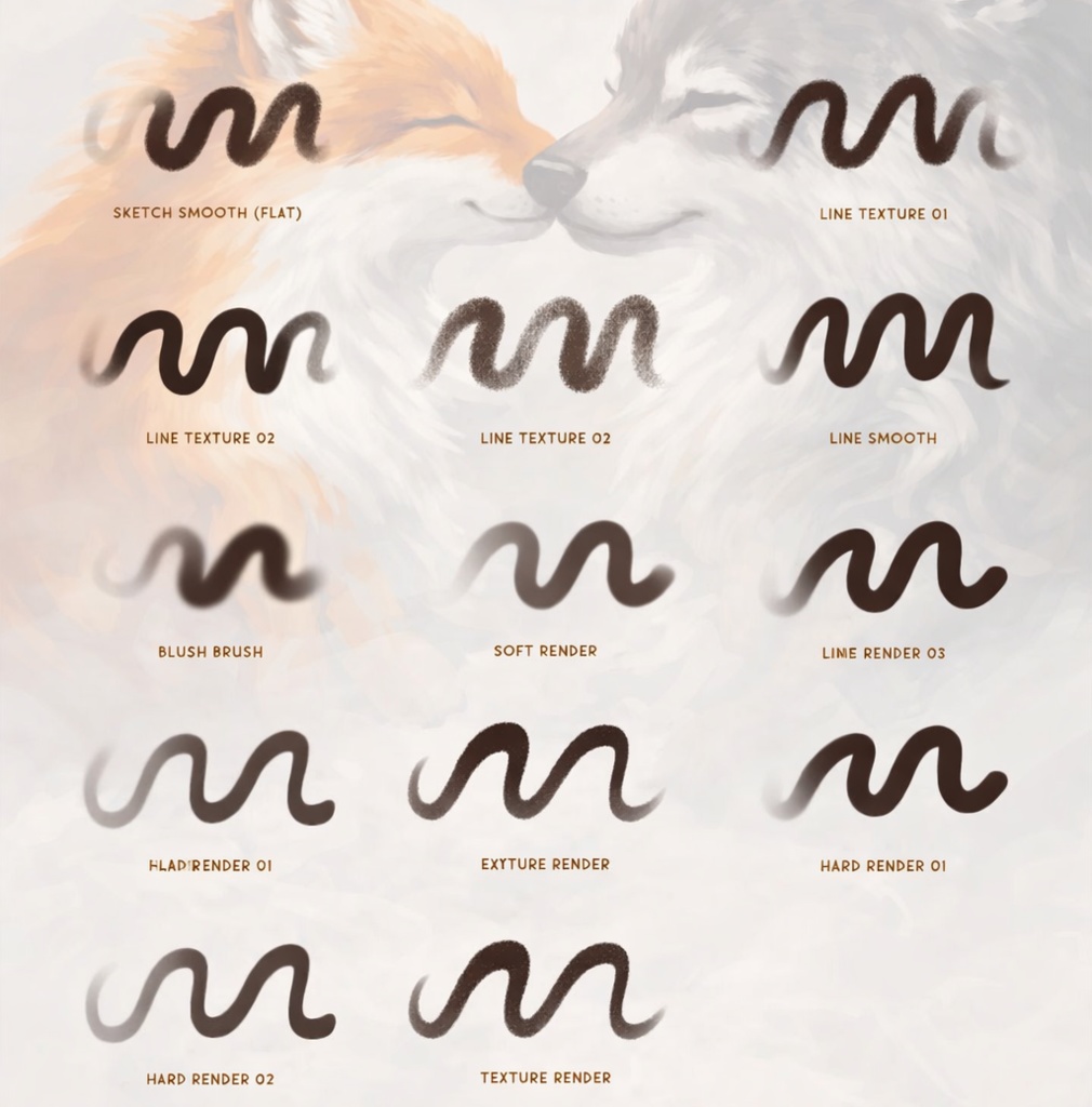 Essential everyday Studio Brushes Procreate, Photoshop & CSP