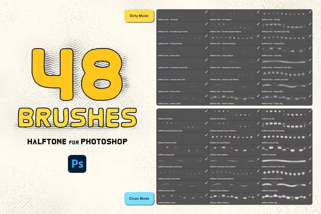 Halftone Photoshop Brushes