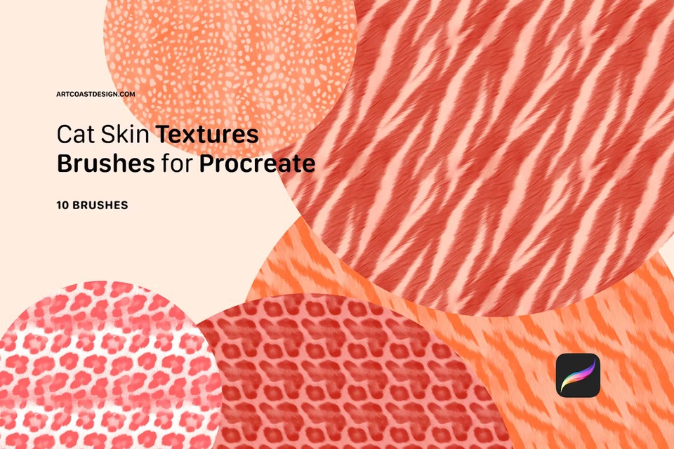 Cat Skin Procreate Texture Brushes