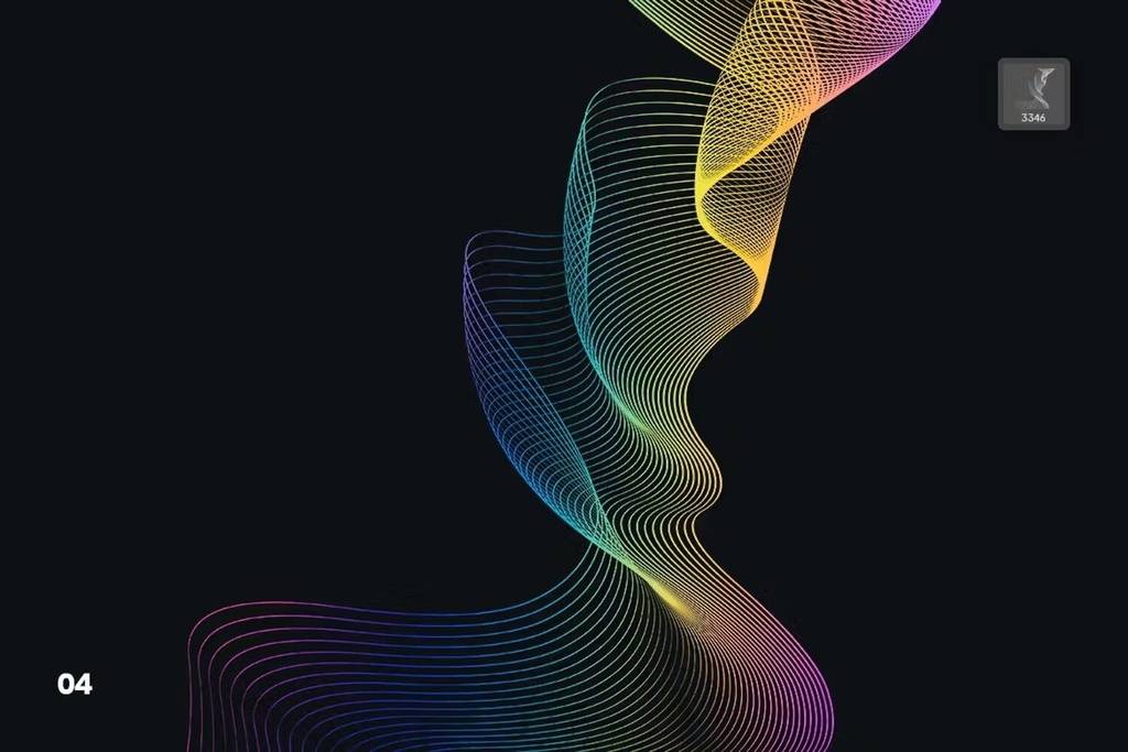 Digital Linear Waves Brushes ABR