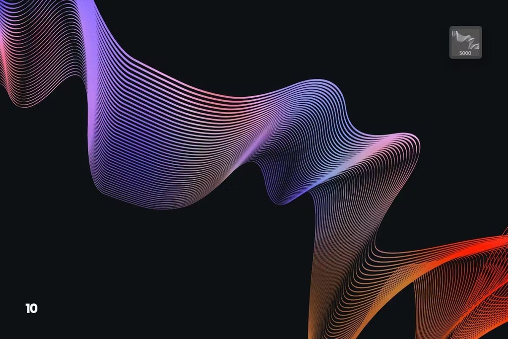 Digital Linear Waves Brushes ABR