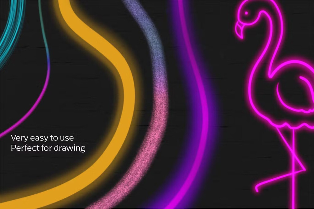 Neon brush set for Procreate