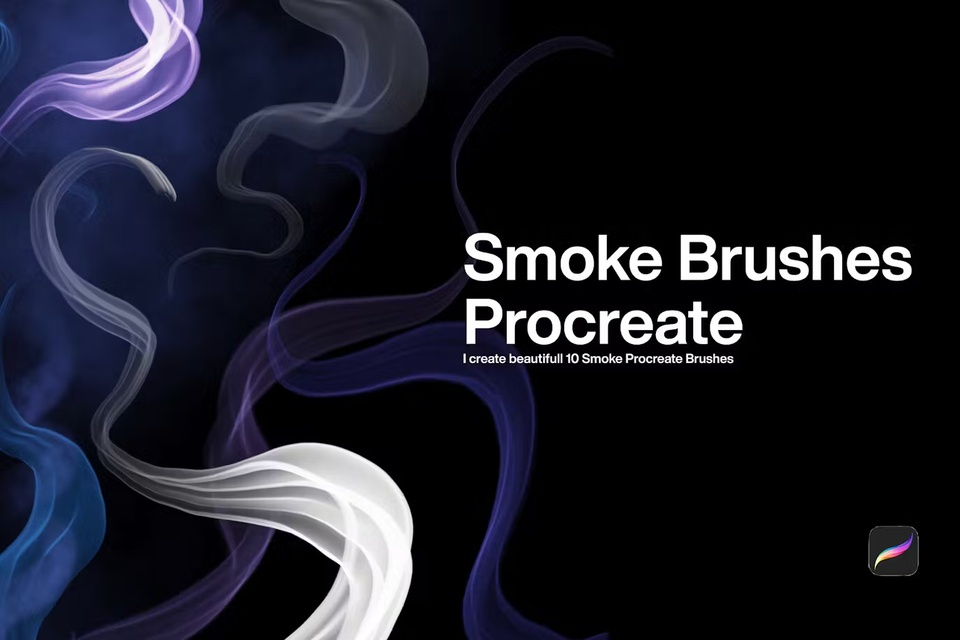 10 Smoke Brushes Procreate