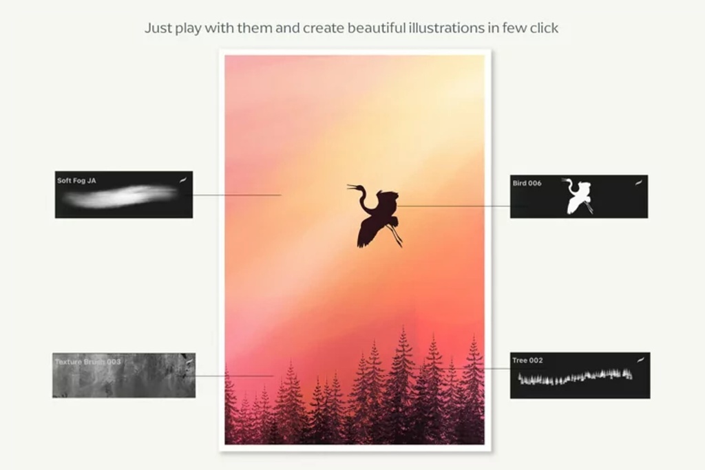 74 Procreate Foliage brushes