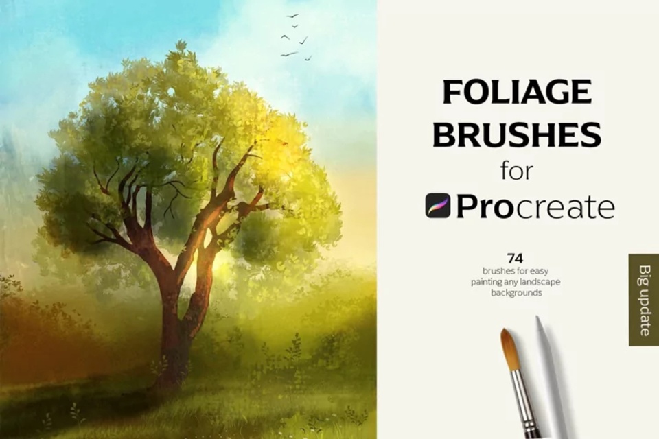 74 Procreate Foliage brushes