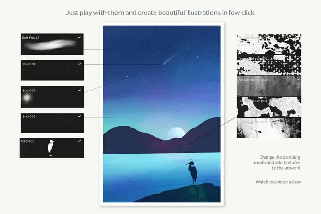 74 Procreate Foliage brushes
