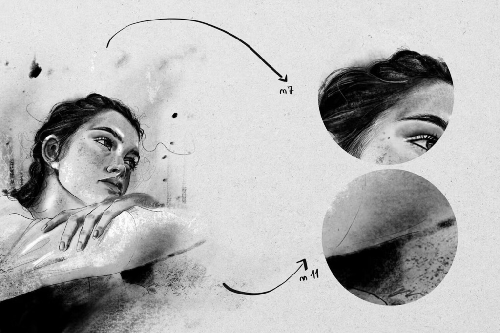 10 Charcoal Brushes Procreate