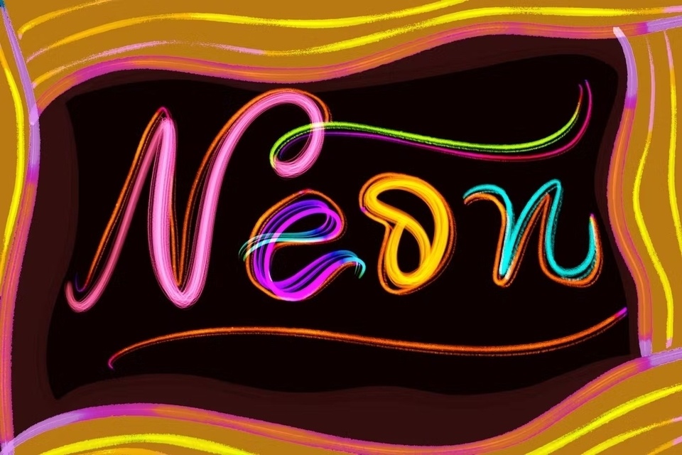 Ultimate Neon Procreate Brushes