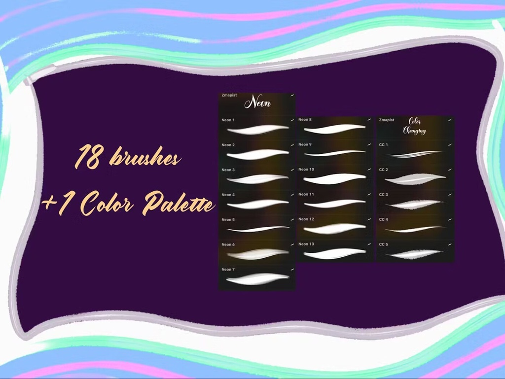 Ultimate Neon Procreate Brushes