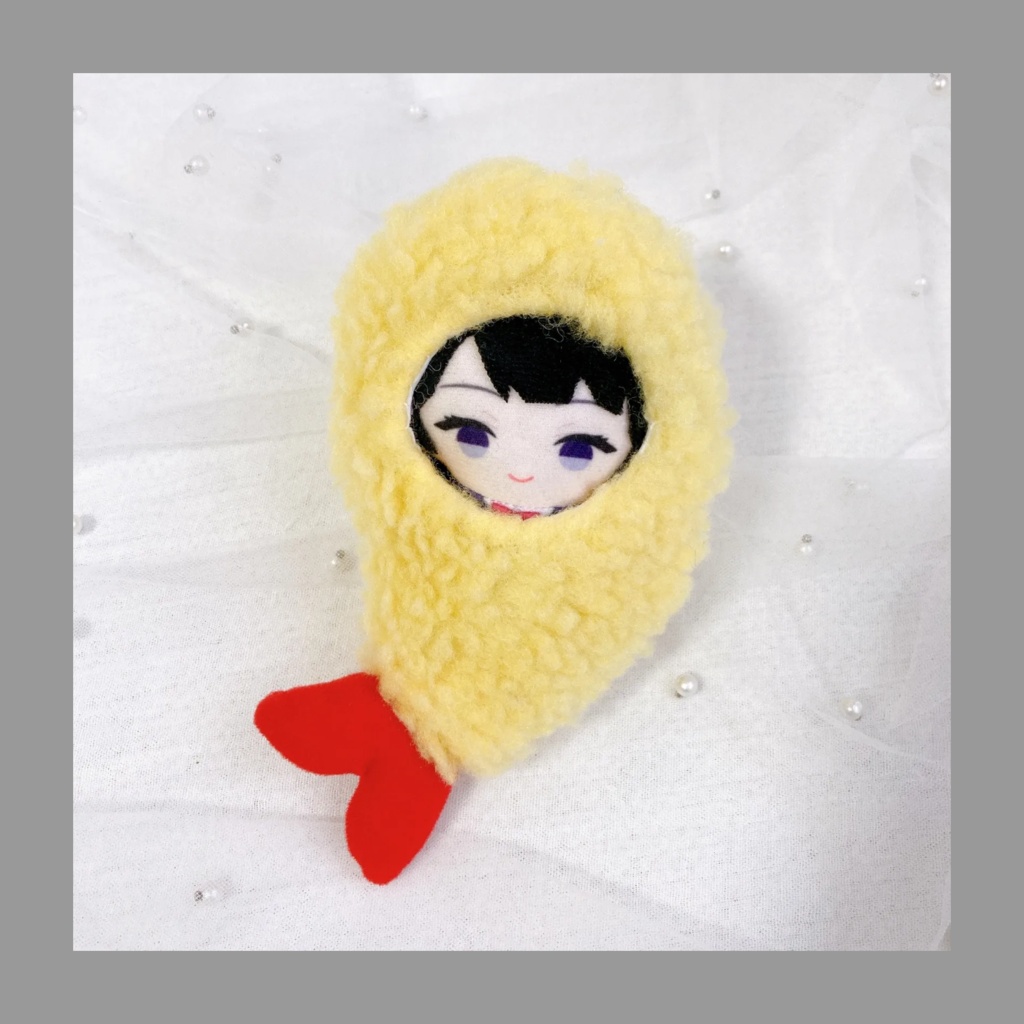 にじぱぺ用　ぬい服　えびふらい着ぐるみ