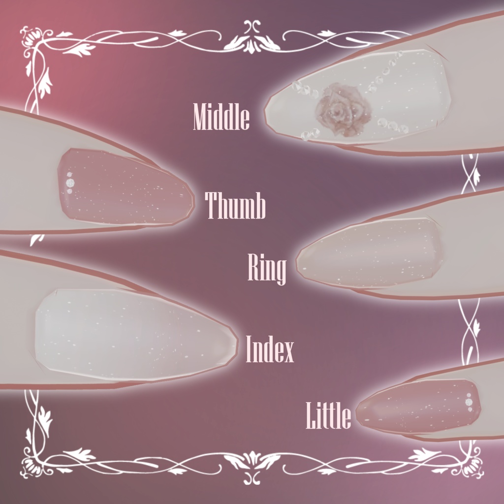 【無料】Rose Nail Chip【MA対応】