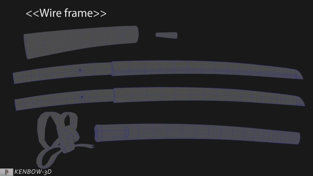 3Dモデル:打刀 神シリーズ 四神 白虎拵