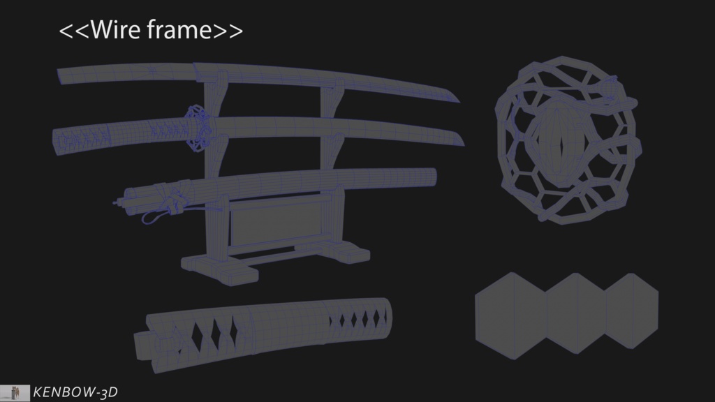 3Dモデル:打刀 神シリーズ 四神 玄武拵