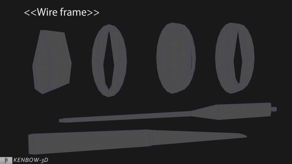 3Dモデル:打刀 神シリーズ 四神 朱雀拵