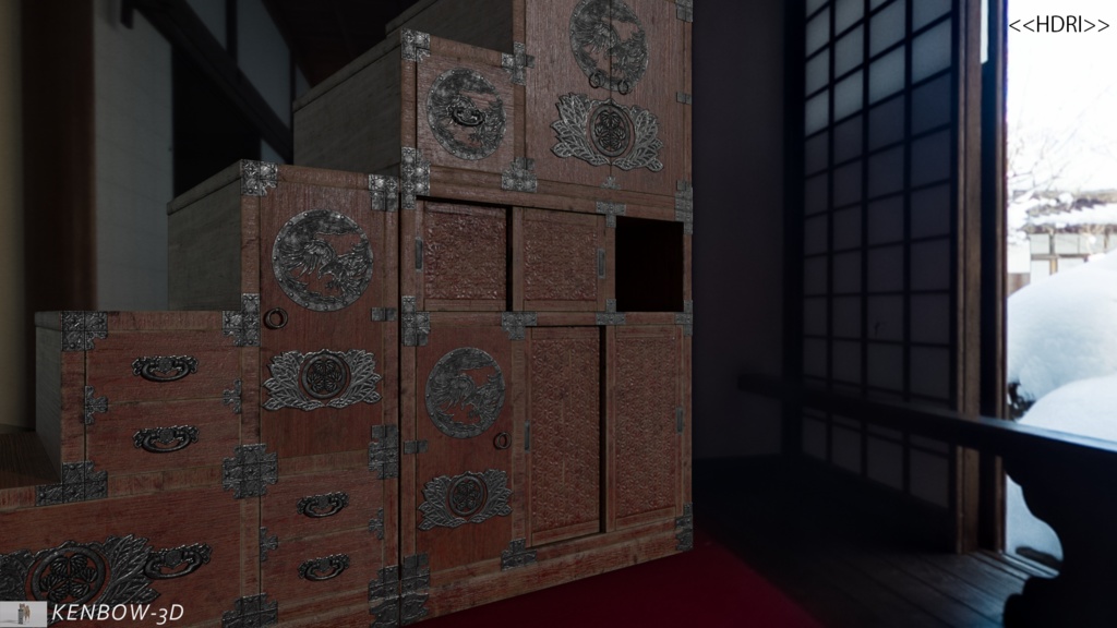 3Dモデル:階段箪笥制作キット