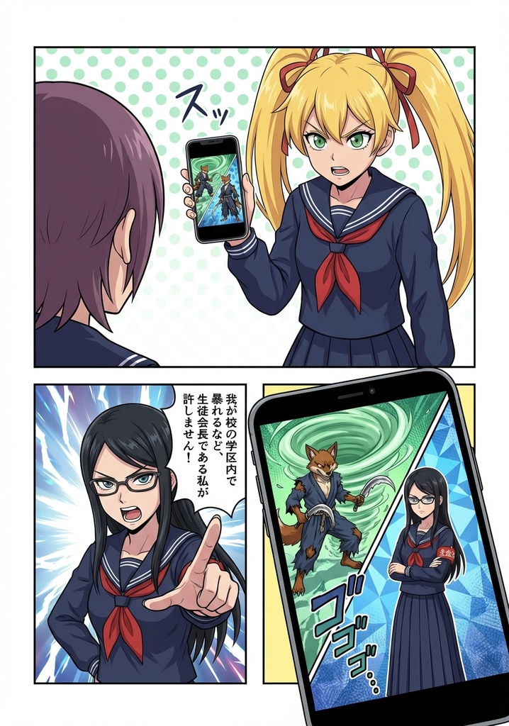 堅物生徒会長とドジっ子後輩が変身!?〜風紀とスカートの丈は私が守ります!〜