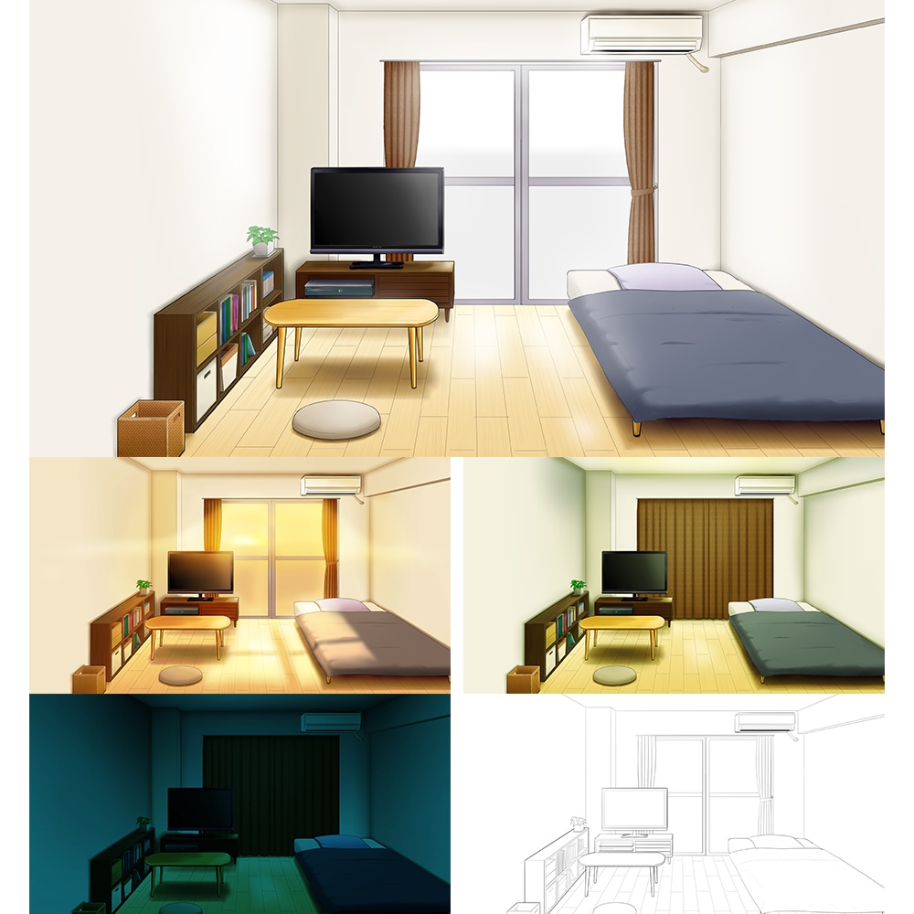 シンプルな部屋の背景 Background Art Of Simple Small Space Room Bennyka Booth