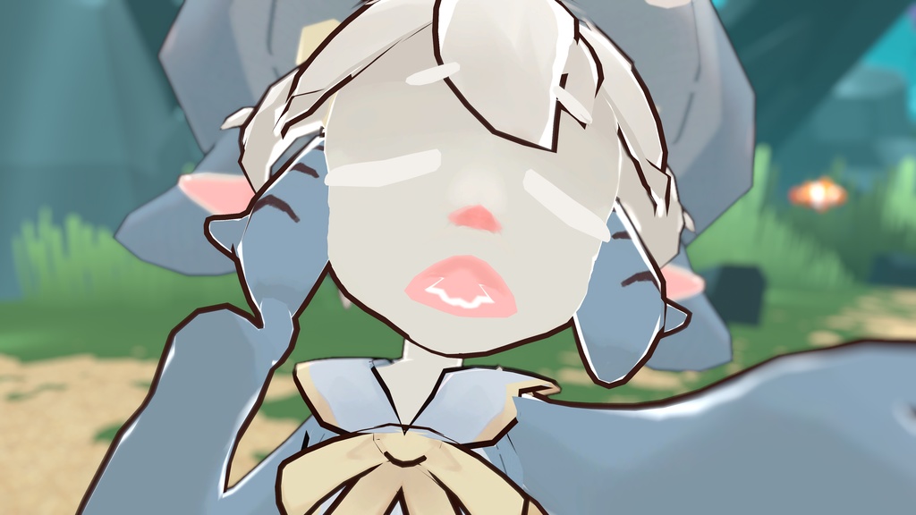 【VRChat向け3Dモデル】しゃーぷ族のもちもち女の子