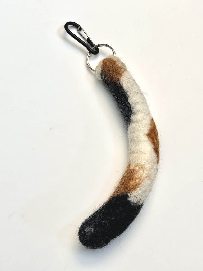 猫のしっぽストラップ (ミケA)