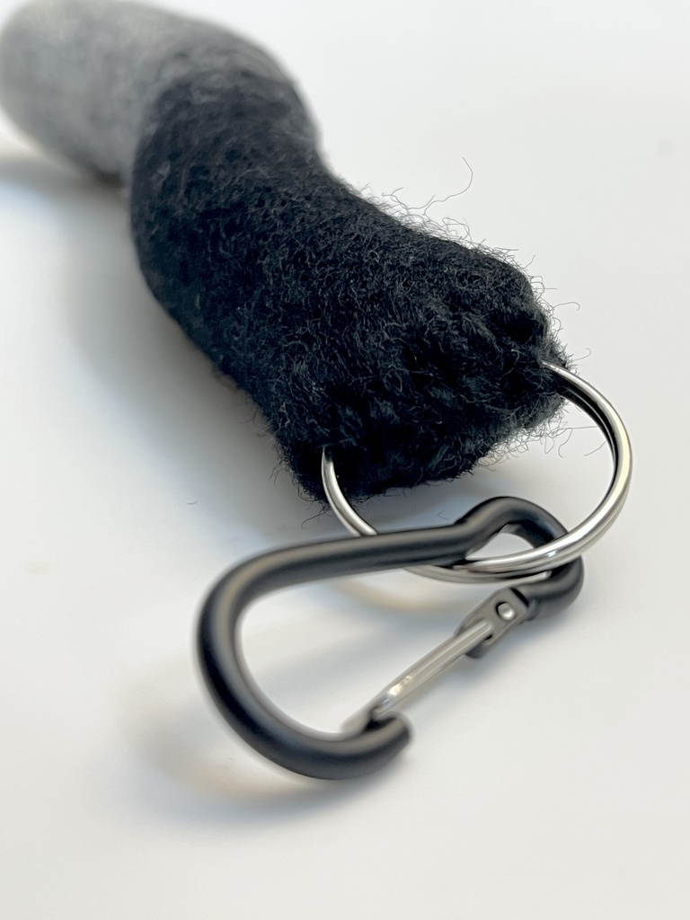 猫のしっぽストラップ(黒白B)