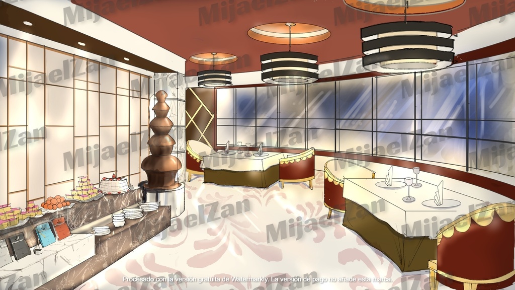 Dinner Hotel Restaurant background - ホテル内のレストランでの夕食