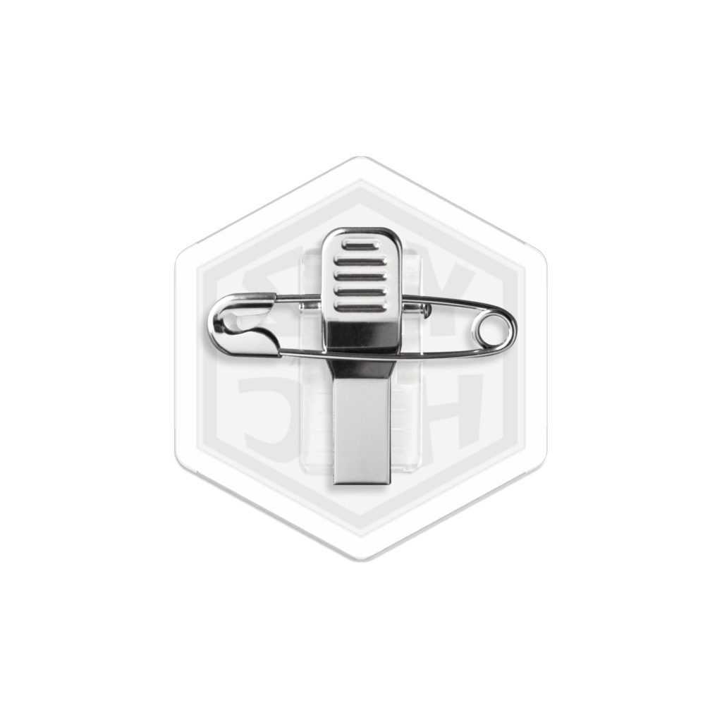 ykzroidCBロゴアクリルバッジ