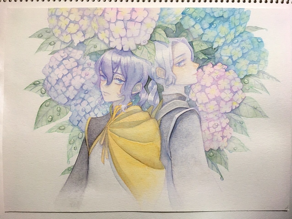 ゲルラッハ兄弟 紫陽花 原画