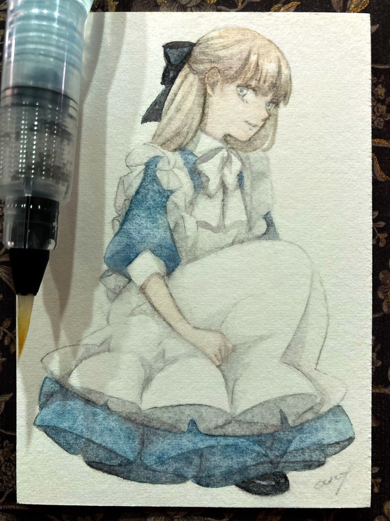 【創作】水彩ATC原画アリス(COMITIA149)
