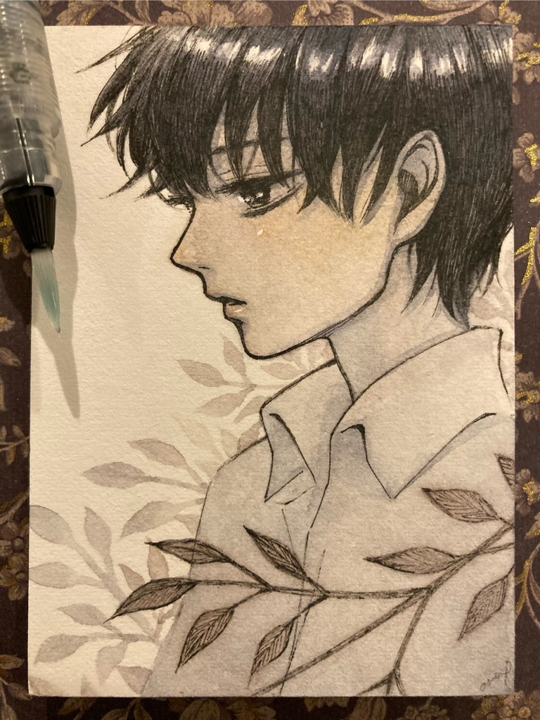 【創作】水彩原画ATC秋風2（通販新作）