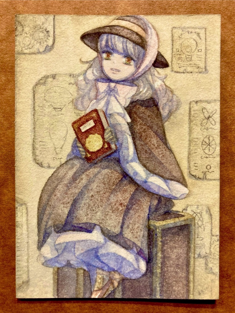 【創作】ATC水彩原画B（スチーム・サイバー展新作）