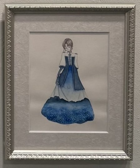 【創作】花畑(新作額装水彩原画あおと碧(みどり)展)