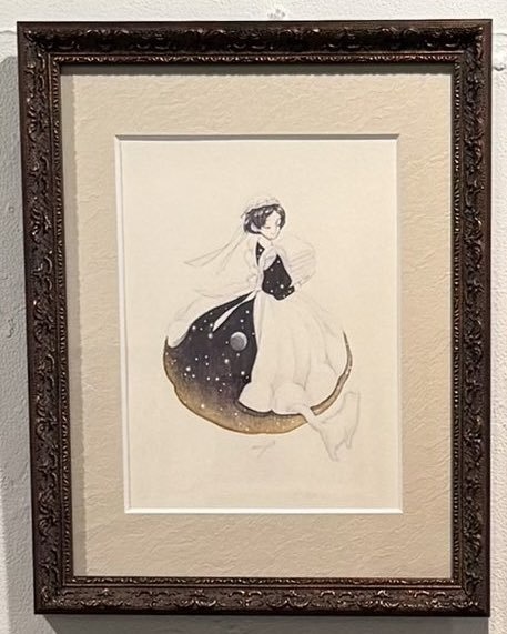 【創作】ごはんはまだです(新作額装水彩原画はね・みみ・しっぽ展)