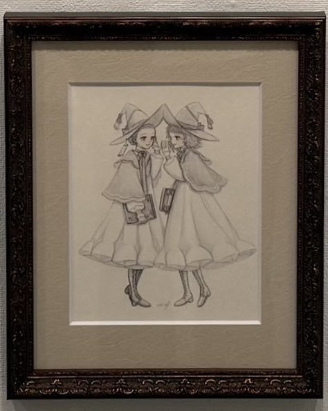 【創作】白い冬(新作額装水彩原画　しろと虹展)