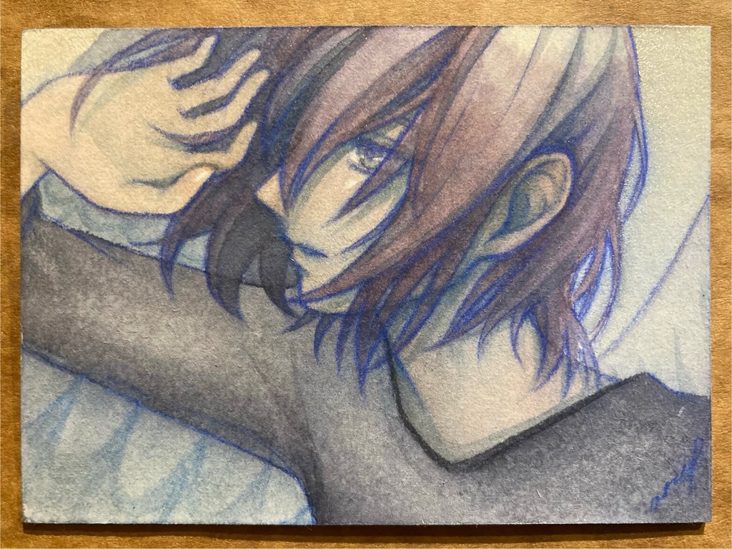 【創作】絵墨 明(新作ATC水彩原画) 天使・悪魔展2025