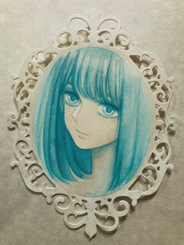 【創作】💎（水彩原画） 