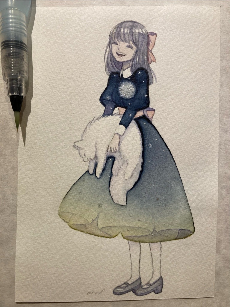 【創作】ﾂｶﾏｯﾀﾆｬｰ🐾（水彩原画） 