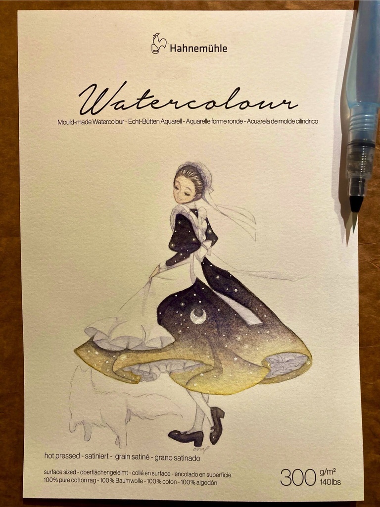 【創作】ハーネミューレ細目サンプル（水彩原画） 