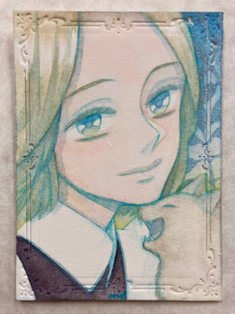 【創作】水彩ATC原画B