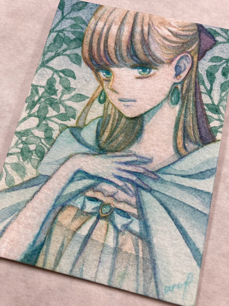  【創作】水彩ATC原画C