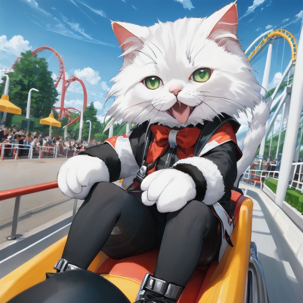 猫ジェットコースター Tシャツ