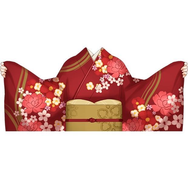 【フリー素材】振袖衣装4色セット