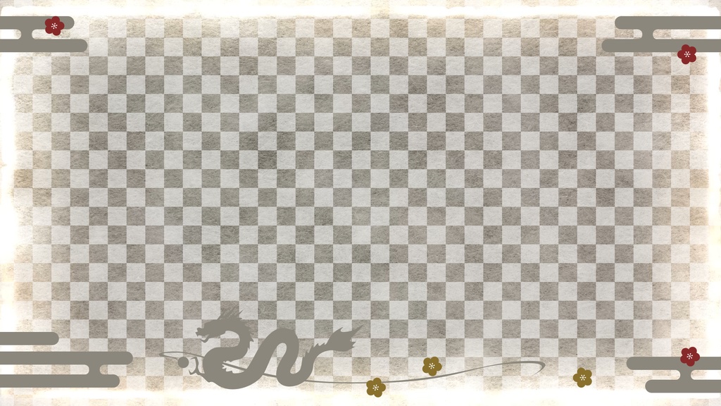 【動く素材】動く背景、配信フレーム(X'mas&正月)