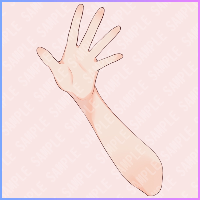 【手の素材】数字の手