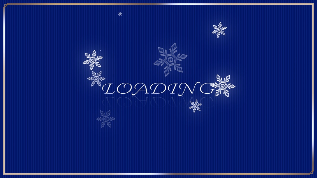 【配信素材】雪が降るローディングとトランジションセット