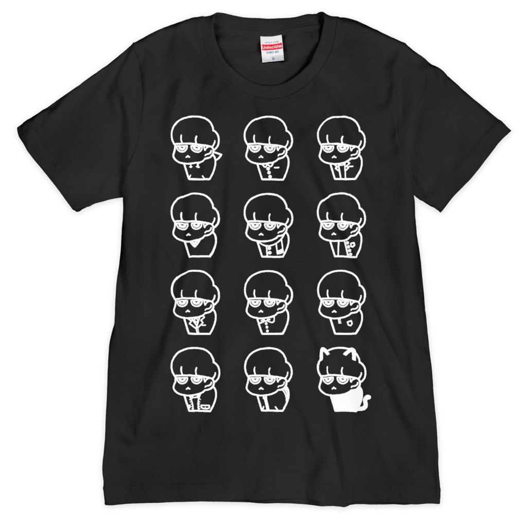 Tシャツ「猫背男子」
